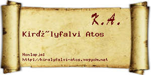 Királyfalvi Atos névjegykártya